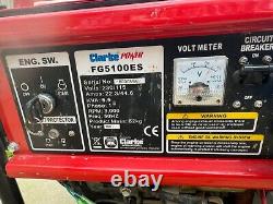 Générateur essence portable Clarke FG5100ES 5,5KVA avec démarrage électrique 230v / 115v