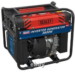 Générateur essence robuste Sealey Robust 3500w à cadre ouvert, garantie d'un an.