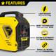 G&eacute;n&eacute;rateur Inverter Portable &agrave; Essence Champion 2200w, Mighty Atom, Valise Pour Camping
