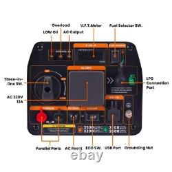 Générateur inverter portable dual fuel 3500W pour jardin camping alimentation 230V 22kg