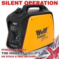 Générateur onduleur 1200w Wolf Silencieux Essence 4 temps Portable Camping Power