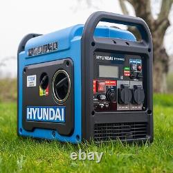 Générateur onduleur essence 2,2 kW Hyundai léger, silencieux et portable en valise