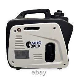 Générateur onduleur essence Autojack 800W silencieux pour camping avec alimentation de 12V en valise