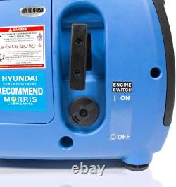 Générateur onduleur portable à essence Hyundai 1000W, onde sinusoïdale pure, léger