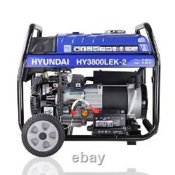 Générateur ouvert Hyundai Petrol Site avec démarrage électrique et par rappel, HY3800LEK-2