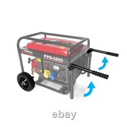 Générateur portable à essence 2,8 kVA et ensemble de roues