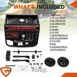 Générateur portable à essence 5000W 4 temps pour camping, voyages en camping-car, maison, chantiers.