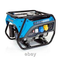 Générateur portable à essence SGS 2,8 kVA avec huile et câble de rallonge, 2000W 5,5HP 4 temps
