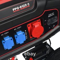Générateur portable à essence de 8,125 kVA 3 phases avec démarrage électrique