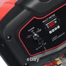 Générateur portable à essence de 8,125 kVA 3 phases avec démarrage électrique