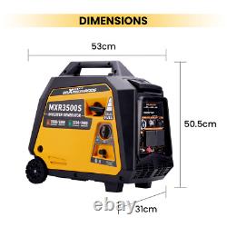 Générateur portable silencieux inverter 3500W 3.2KVA essence / GPL avec démarrage à distance pour camping-car