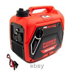 Générateur silencieux à onduleur PowerKing Générateur d'énergie essence 1.3kVA 1050W Camping