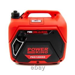 Générateur silencieux à onduleur PowerKing Générateur d'énergie essence 1.3kVA 1050W Camping