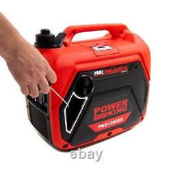 Générateur silencieux à onduleur PowerKing Générateur d'énergie essence 1.3kVA 1050W Camping