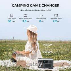 Générateur solaire BLUETTI EB55 700W 537Wh Station d'alimentation LiFePO4 Camping RV