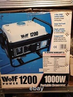 Wolf Power 1200 Générateur D'essence Portable, Moteur À 4 Temps, 1200w Max Out