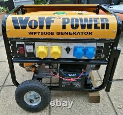 Wolf Wp7500e Démarrage Électrique Portable 4 Temps 7000w 15hp Générateur D'essence