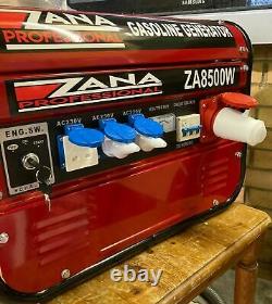 Zana Professional 8.5kva Générateur D’essence (za 8500 W) Rrp Euro 1459
