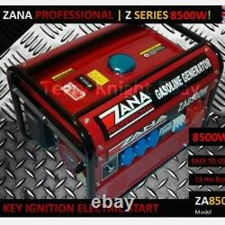 Zana Professional 8.5kva Générateur D’essence (za 8500 W) Rrp Euro 1459